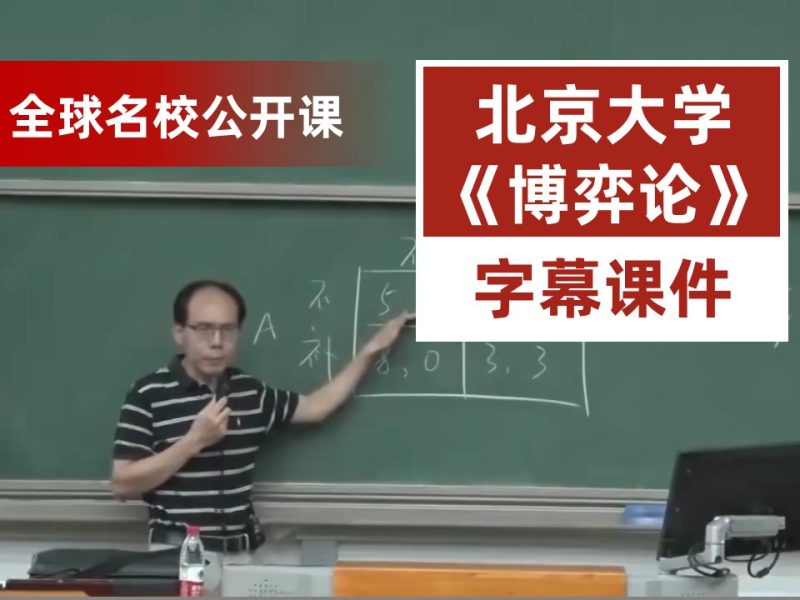【北京大学】《博弈论》（全50讲）| 理解社会运行与个人决策的底层逻辑-幻仿编程