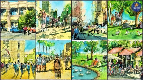 【Udemy课程】城市速写基础:打造专属填色书 | Urban Sketching Essentials Create Your Own Coloring Books-幻仿编程